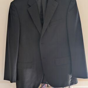Alfani Black Pinstripe Men's Suit Jacket